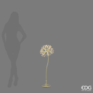 Soffione con stelo -gold-h.90 cm diam.20 cm-240 microled-edg