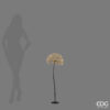 Soffione con stelo led-nero-h.90 cm diam.20 cm-240 microled-edg