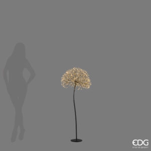 Soffione con stelo led-nero- h.120 cm diam.30 cm-384 microled-edg