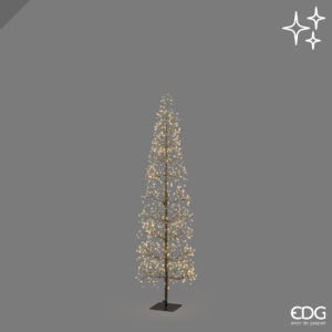 Albero led faggio slim-h.150 cm-nero-708 led-edg