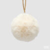 Palla furry-diam.10 cm-white-edg