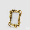 Portafoto con fiocco-dark gold-20,5x15,5 cm-poliresina-edg