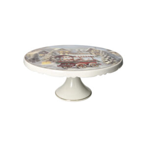Alzata-borgo goloso-diam.28x13 cm-porcellana-brandani