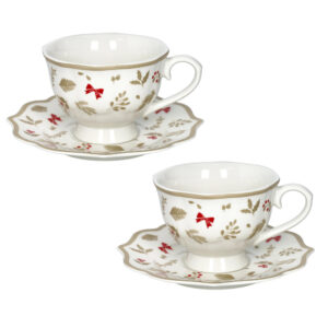 Tazza the-set 2 pezzi-treschic-porcellana-brandani