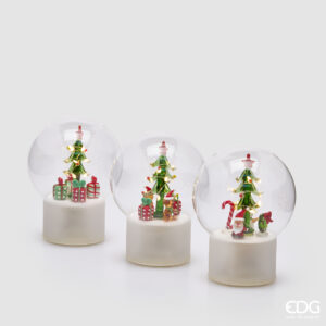 Sfera twist-led e movimento-h.18x15 cm-vetro-edg