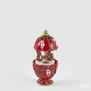 Carillon renne giostra-h.17x7,5 cm-poliresina-edg