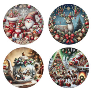 Sottopiatto christmas-set 4 pezzi-diam.33 cm-melamina-brandani