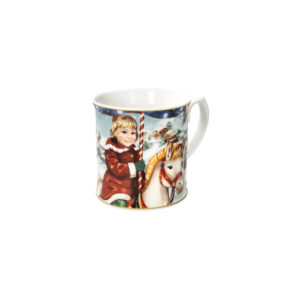 Mug cuccioli-bimba giostra-h.9,5 cm-porcellana-brandani
