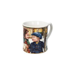 Mug cuccioli-bimbi altalena-h.9,5 cm-porcellana-brandani
